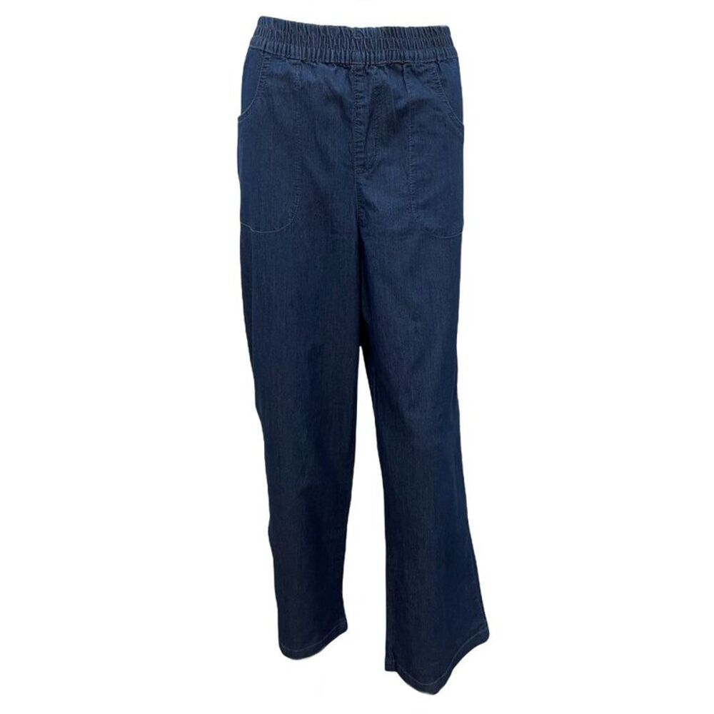 Gold Coast Women's Casual Blue Denim Palazzo Pants, Medium
